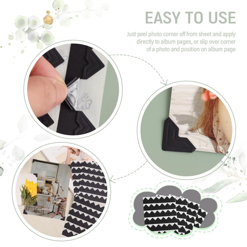 Lineco Self-Adhesive Photo Corners, Archival Quality Acid-Free Pressure Sensitive, 0.5 Inch, Useful for Scrapbooking Mounting on Mat Boards DIY (Pack of 252) Black - Image 3